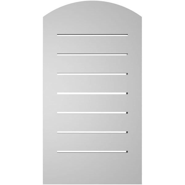 Ekena Millwork Arch Top Surface Mount PVC Gable Vent: Non-Functional, w/2"W x 1-1/2"P Brickmould Frame, 14"W x 24"H - GVPAR14X2402SN
