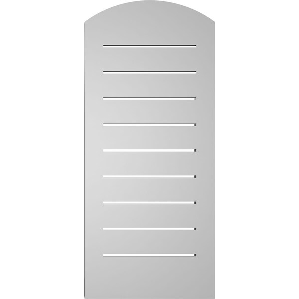 Ekena Millwork Arch Top Surface Mount PVC Gable Vent w/ 2"W x 2"P Brickmould Sill Frame, 14"W x 30"H - GVPAR14X3003SN