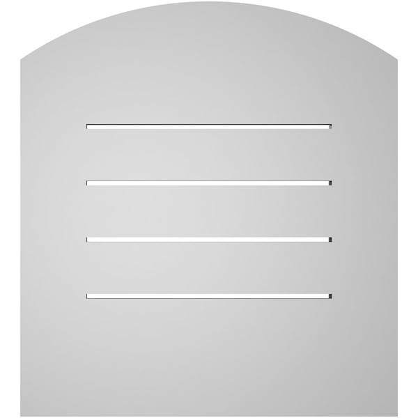 Ekena Millwork Arch Top Surface Mount PVC Gable Vent: Non-Functional, w/ 3-1/2"W x 1"P Standard Frame, 20"W x 20"H - GVPAR20X2001SN
