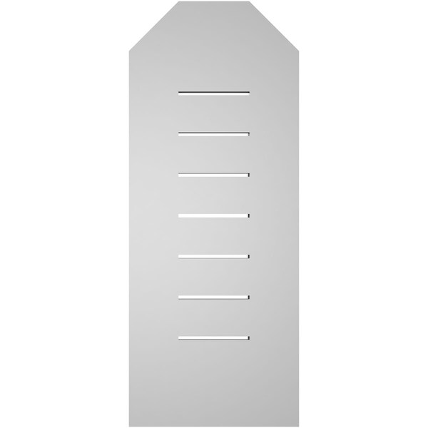 Ekena Millwork Octagonal Top Surface Mount PVC Gable Vent: Functional, w/ 3-1/2"W x 1"P Standard Frame, 12"W x 30"H - GVPOT12X3001SF