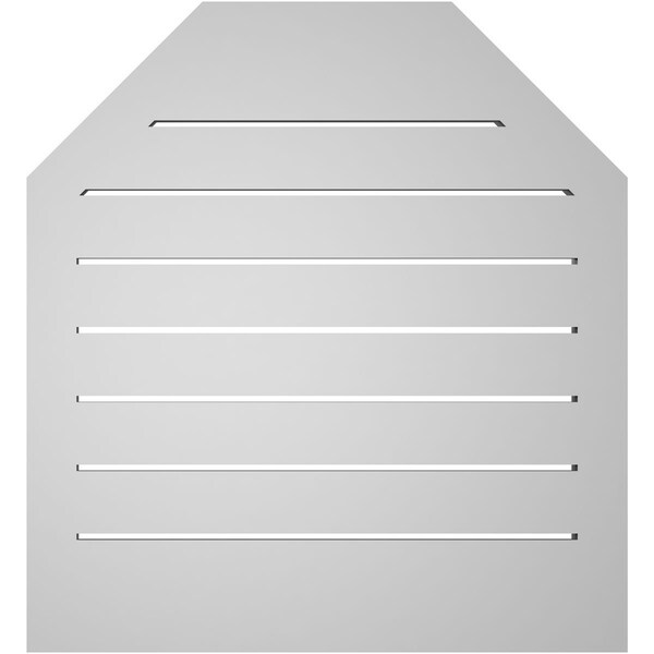 Ekena Millwork Octagonal Top Surface Mount PVC Gable Vent w/ 2"W x 2"P Brickmould Sill Frame, 24"W x 26"H - GVPOT24X2603SF