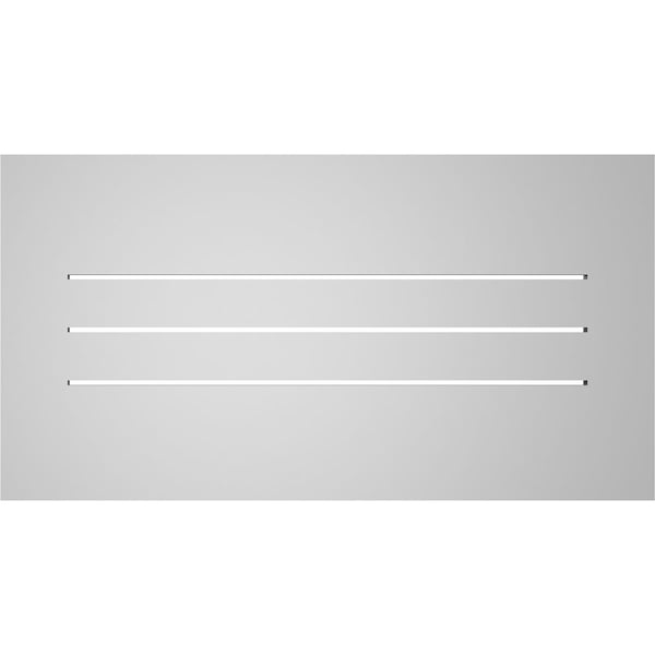 Ekena Millwork Vertical Surface Mount PVC Gable Vent: Functional, w/ 3-1/2"W x 1"P Standard Frame, 34"W x 18"H - GVPVE34X1801SF