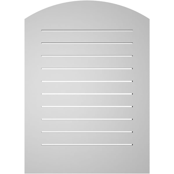 Ekena Millwork Arch Top Surface Mount PVC Gable Vent: Non-Functional, w/ 3-1/2"W x 1"P Standard Frame, 26"W x 34"H - GVPAR26X3401SN