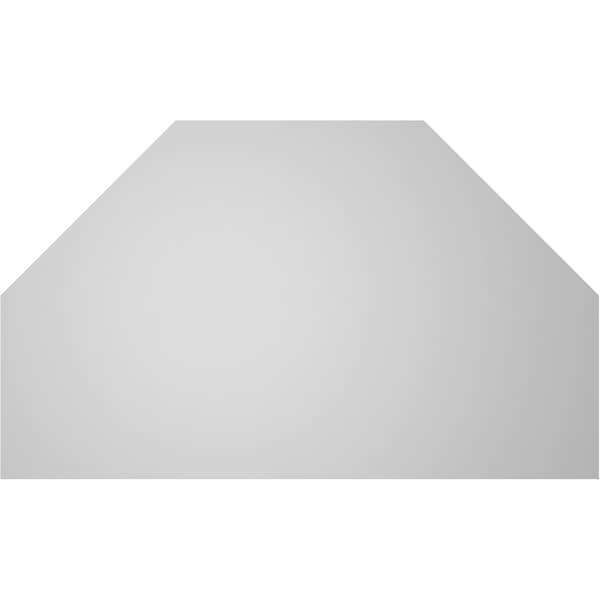 Ekena Millwork Octagonal Top Surface Mount PVC Gable Vent w/ 2"W x 2"P Brickmould Sill Frame, 40"W x 24"H - GVPOT40X2403SN