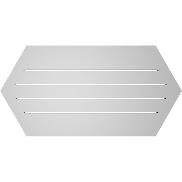 Ekena Millwork Half Round Surface Mount PVC Gable Vent: Functional, w/ 2"W x 1-1/2"P Brickmould Frame, 36"W x 18"H - GVPHR36X1802SF