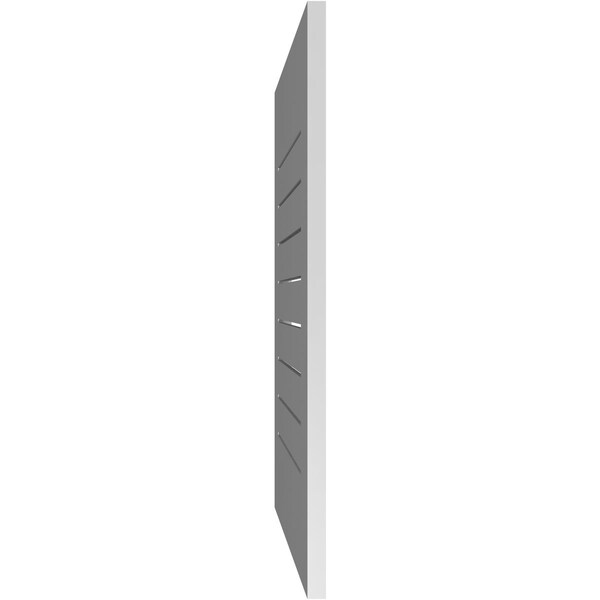 Ekena Millwork Vertical Surface Mount PVC Gable Vent: Functional, w/ 3-1/2"W x 1"P Standard Frame, 24"W x 32"H - GVPVE24X3201SF
