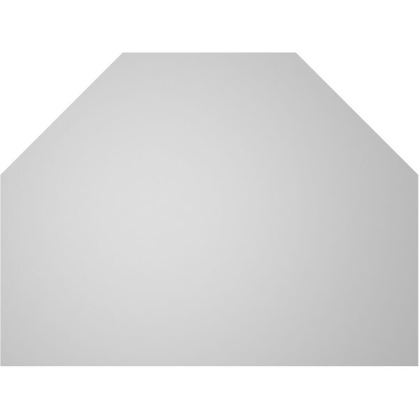 Ekena Millwork Octagonal Top Surface Mount PVC Gable Vent w/ 2"W x 1-1/2"P Brickmould Frame, 16"W x 12"H - GVPOT16X1202SN
