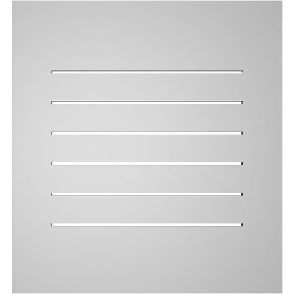Ekena Millwork Vertical Surface Mount PVC Gable Vent: Functional, w/ 3-1/2"W x 1"P Standard Frame, 24"W x 26"H - GVPVE24X2601SF