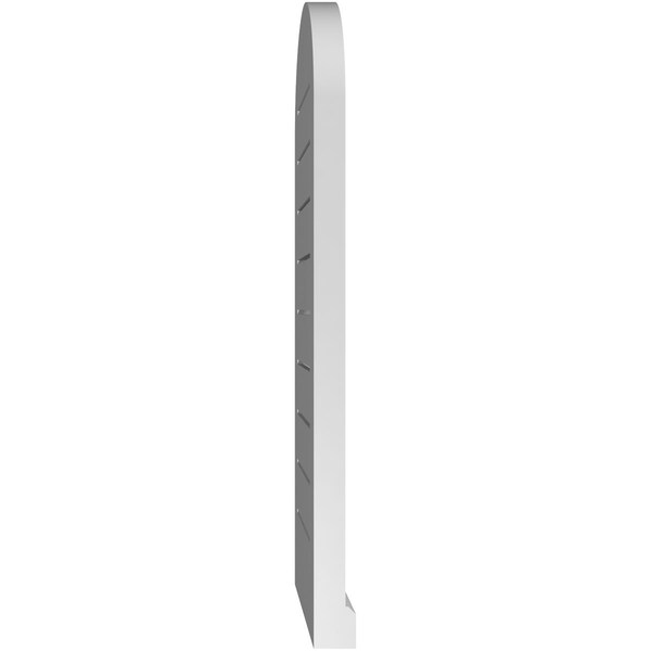 Ekena Millwork Round Top Surface Mount PVC Gable Vent: Functional, w/ 2"W x 2"P Brickmould Sill Frame, 12"W x 32"H - GVPRT12X3203SF