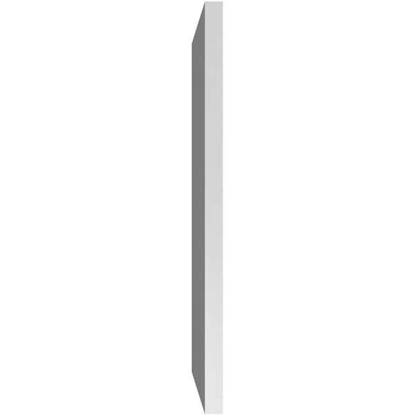 Ekena Millwork Vertical Surface Mount PVC Gable Vnt: Non-Functional, w/2"W x 1-1/2"H, Brickmould Frame, 14"W x 34"H - GVPVE14X3402SN