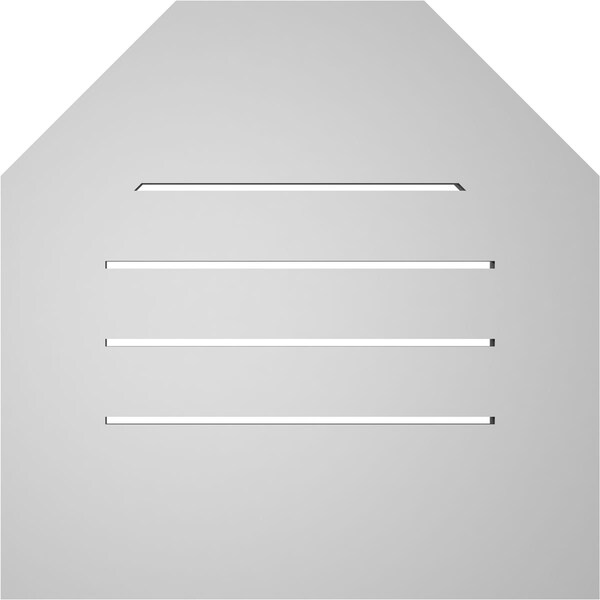 Ekena Millwork Octagonal Top Surface Mount PVC Gable Vent: Functional, w/ 3-1/2"W x 1"P Standard Frame, 20"W x 20"H - GVPOT20X2001SF