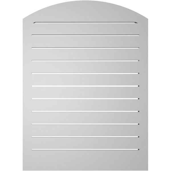Ekena Millwork Arch Top Surface Mount PVC Gable Vent: Non-Functional, w/2"W x 1-1/2"P Brickmould Frame, 28"W x 36"H - GVPAR28X3602SN