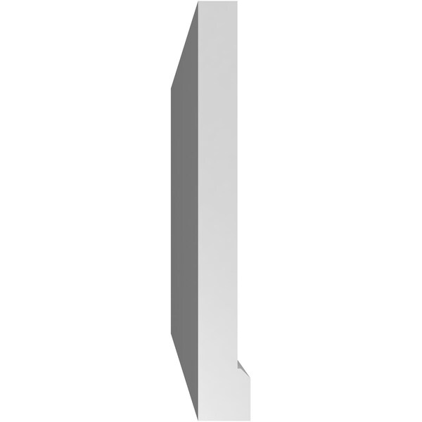 Ekena Millwork Vertical Surface Mount PVC Gable Vent w/ 2"W x 2"H , Brickmould Sill Frame, 26"W x 16"H - GVPVE26X1603SN