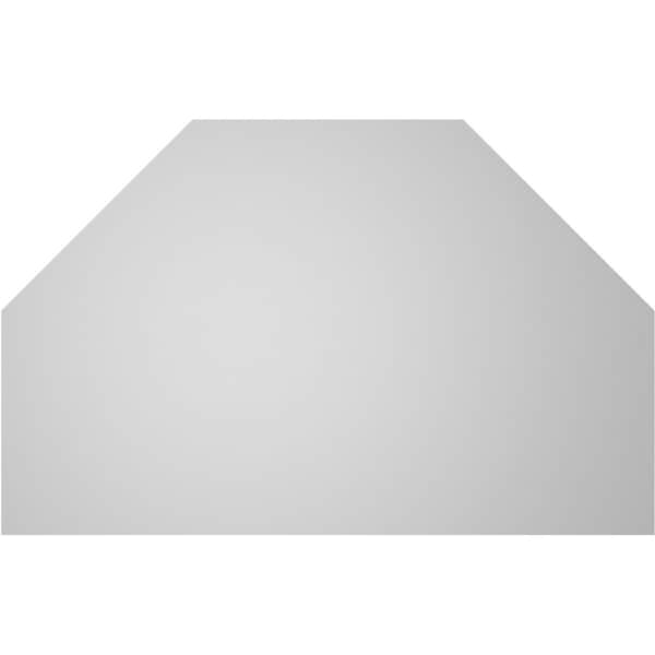 Ekena Millwork Octagonal Top Surface Mount PVC Gable Vent w/ 2"W x 2"P Brickmould Sill Frame, 22"W x 14"H - GVPOT22X1403SN
