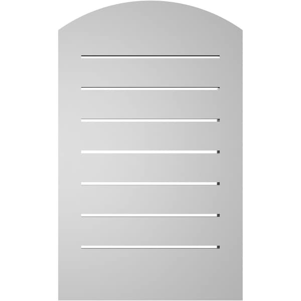 Ekena Millwork Arch Top Surface Mount PVC Gable Vent w/ 2"W x 2"P Brickmould Sill Frame, 16"W x 24"H - GVPAR16X2403SN