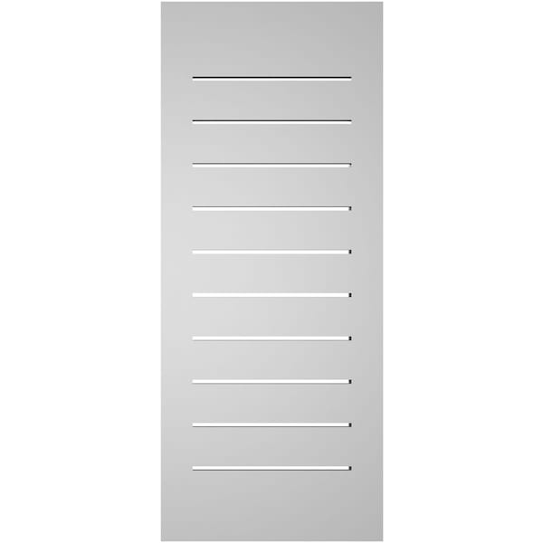 Ekena Millwork Vertical Surface Mount PVC Gable Vent: Functional, w/ 2"W x 2"P Brickmould Sill Frame, 14"W x 34"H - GVPVE14X3403SF