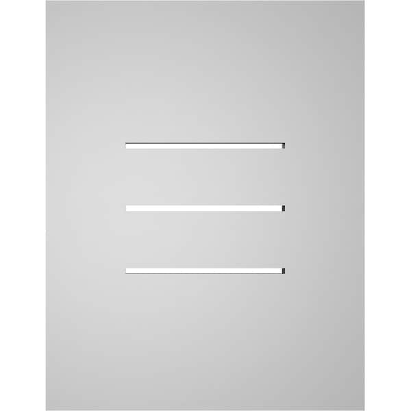 Ekena Millwork Vertical Surface Mount PVC Gable Vent: Functional, w/ 3-1/2"W x 1"P Standard Frame, 14"W x 18"H - GVPVE14X1801SF