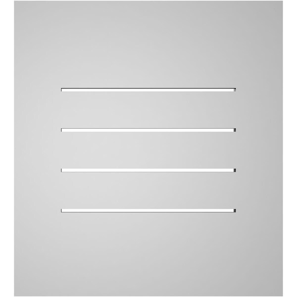 Ekena Millwork Vertical Surface Mount PVC Gable Vent: Functional, w/ 3-1/2"W x 1"P Standard Frame, 20"W x 22"H - GVPVE20X2201SF