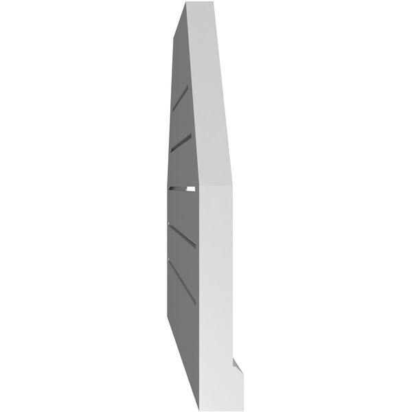 Ekena Millwork Octagonal Top Surface Mount PVC Gable Vent w/ 2"W x 2"P Brickmould Sill Frame, 34"W x 20"H - GVPOT34X2003SF