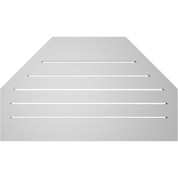 Ekena Millwork Octagonal Top Surface Mount PVC Gable Vent w/ 2"W x 2"P Brickmould Sill Frame, 34"W x 20"H - GVPOT34X2003SF