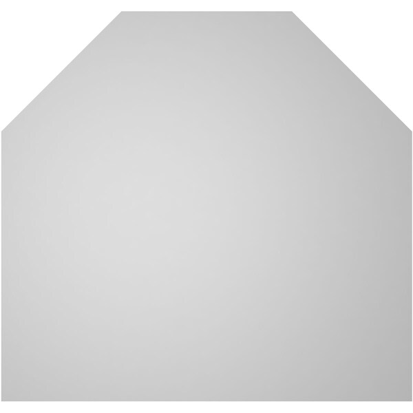 Ekena Millwork Octagonal Top Surface Mount PVC Gable Vent w/ 2"W x 2"P Brickmould Sill Frame, 40"W x 38"H - GVPOT40X3803SN