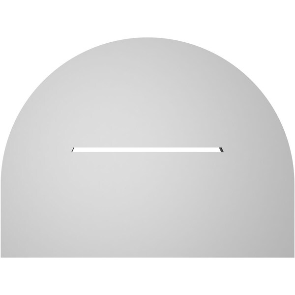 Ekena Millwork Round Top Surface Mount PVC Gable Vent: Functional, w/ 3-1/2"W x 1"P Standard Frame, 16"W x 12"H - GVPRT16X1201SF