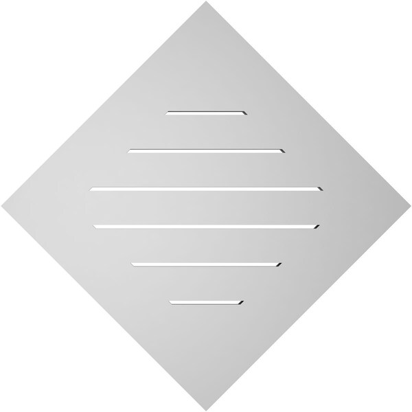 Ekena Millwork Diamond Surface Mount PVC Gable Vent: Non-Functional, w/ 3-1/2"W x 1"P Standard Frame, 26"W x 26"H - GVPDI26X2601SN