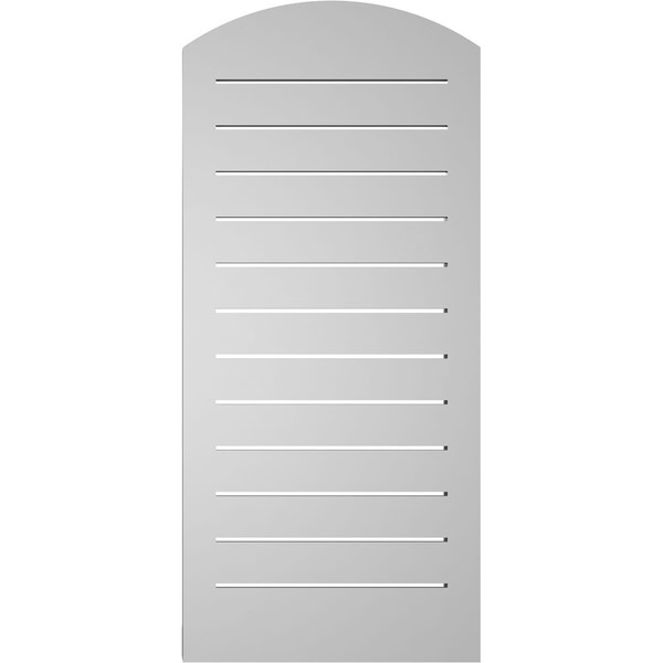 Ekena Millwork Arch Top Surface Mount PVC Gable Vent w/ 2"W x 2"P Brickmould Sill Frame, 18"W x 38"H - GVPAR18X3803SN