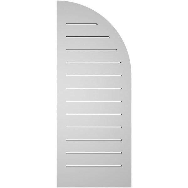Ekena Millwork Quarter Round Top Left Surface Mount PVC Gable Vent w/ 2"W x 1-1/2"P Brickmould Frame, 16"W x 40"H - GVPQL16X4002SF