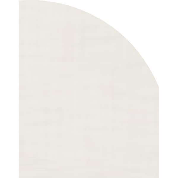 Ekena Millwork Quarter Round Top Left Non-Functional, PVC Gable Vent w/ 1" x 4" Flat Trim Frame, 08"W x 28"H - GVPQL08X2801DUN