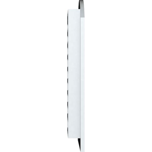Ekena Millwork Arch Top Gable Vent Functional, PVC Gable Vent w/ 1" x 4" Flat Trim Frame, 24"W x 30"H - GVPAR24X3001FUN