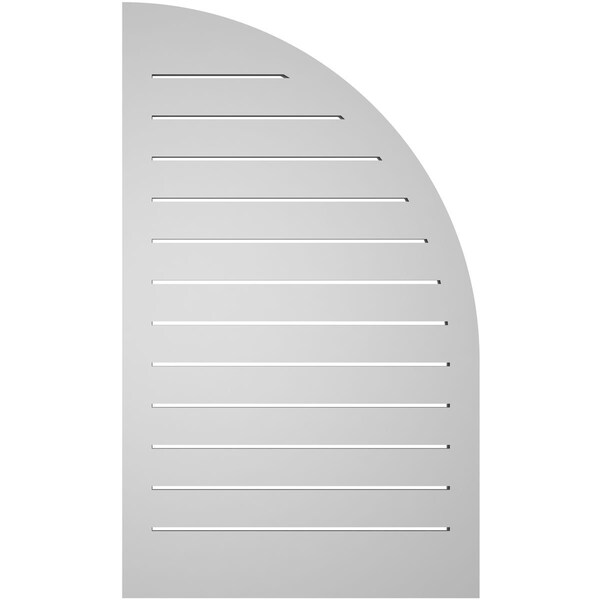Ekena Millwork Quarter Round Top Left Surface Mount PVC Gable Vent w/ 2"W x 1-1/2"P Brickmould Frame, 24"W x 40"H - GVPQL24X4002SF
