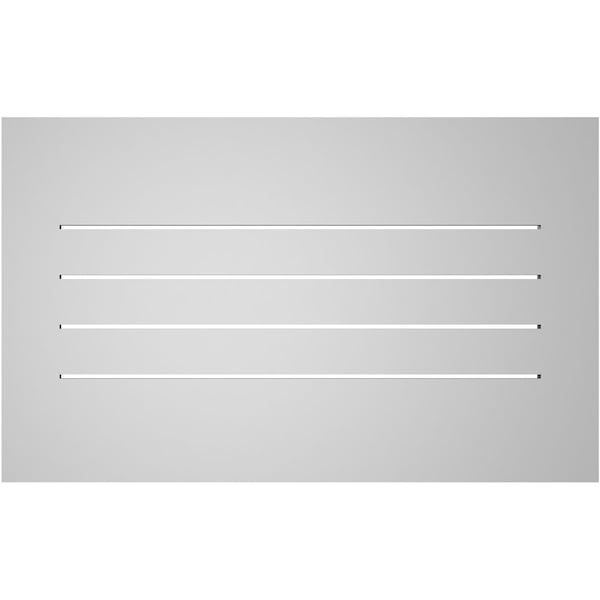 Ekena Millwork Vertical Surface Mount PVC Gable Vent: Functional, w/ 3-1/2"W x 1"P Standard Frame, 36"W x 22"H - GVPVE36X2201SF