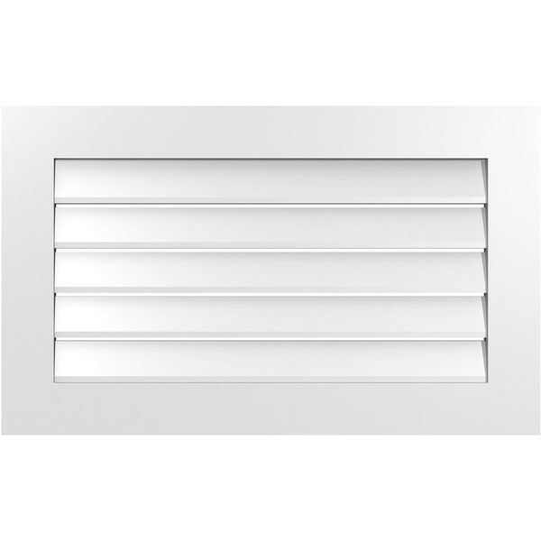 Ekena Millwork Vertical Surface Mount PVC Gable Vent: Functional, w/ 3-1/2"W x 1"P Standard Frame, 36"W x 22"H - GVPVE36X2201SF