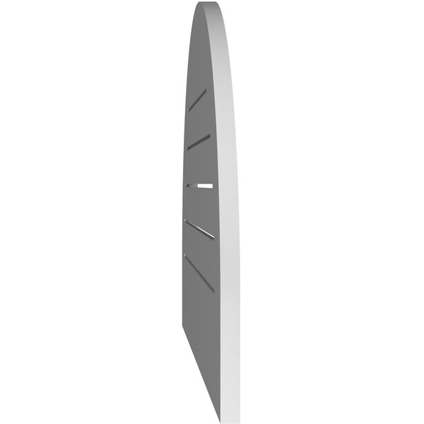 Ekena Millwork Round Top Surface Mount PVC Gable Vent: Functional, w/ 3-1/2"W x 1"P Standard Frame, 36"W x 24"H - GVPRT36X2401SF