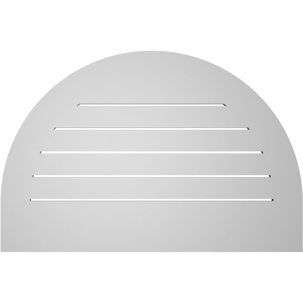Ekena Millwork Round Top Surface Mount PVC Gable Vent: Functional, w/ 3-1/2"W x 1"P Standard Frame, 36"W x 24"H - GVPRT36X2401SF