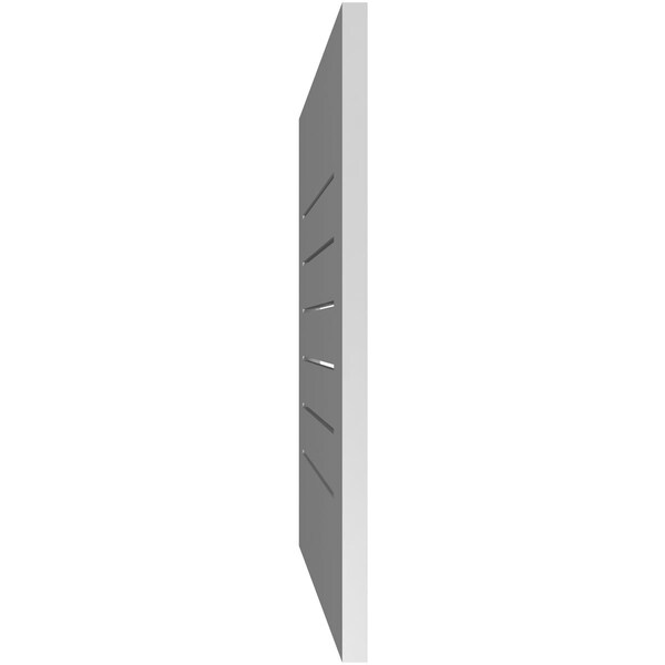 Ekena Millwork Vertical Surface Mount PVC Gable Vent: Functional, w/ 3-1/2"W x 1"P Standard Frame, 26"W x 26"H - GVPVE26X2601SF