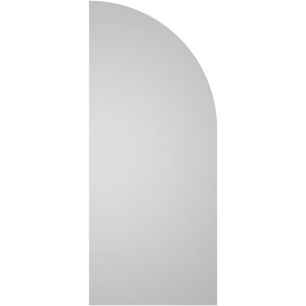 Ekena Millwork Quarter Round Top Left Surface Mount PVC Gable Vent w/ 2"W x 1-1/2"P Brickmould Frame, 16"W x 38"H - GVPQL16X3802SN