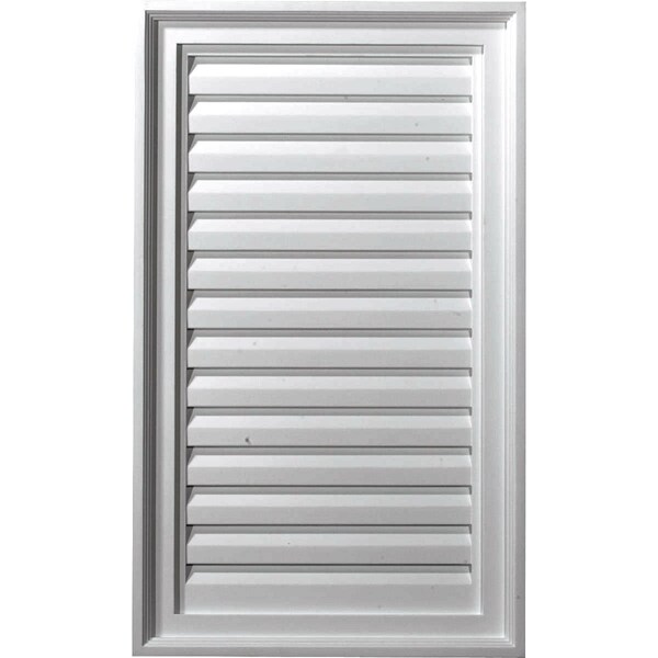 Ekena Millwork Vertical Urethane Gable Vent Louver, Non-Functional, 18"W x 25"H - GVVE18X25D
