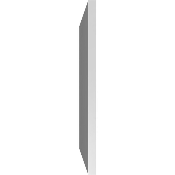 Ekena Millwork Vertical Surface Mount PVC Gable Vnt: Non-Functional, w/2"W x 1-1/2"H, Brickmould Frame, 24"W x 34"H - GVPVE24X3402SN