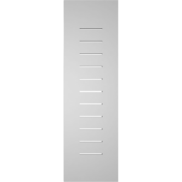 Ekena Millwork Vertical Surface Mount PVC Gable Vent: Functional, w/ 3-1/2"W x 1"P Standard Frame, 12"W x 40"H - GVPVE12X4001SF