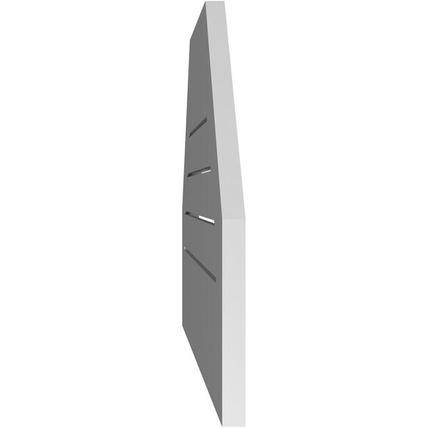 Ekena Millwork Octagonal Top Surface Mount PVC Gable Vent: Functional, w/ 3-1/2"W x 1"P Standard Frame, 38"W x 20"H - GVPOT38X2001SF