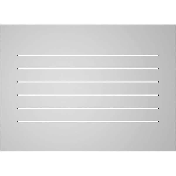 Ekena Millwork Vertical Surface Mount PVC Gable Vent: Functional, w/ 3-1/2"W x 1"P Standard Frame, 36"W x 26"H - GVPVE36X2601SF