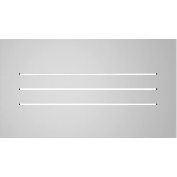 Ekena Millwork Vertical Surface Mount PVC Gable Vent: Functional, w/ 3-1/2"W x 1"P Standard Frame, 32"W x 18"H - GVPVE32X1801SF