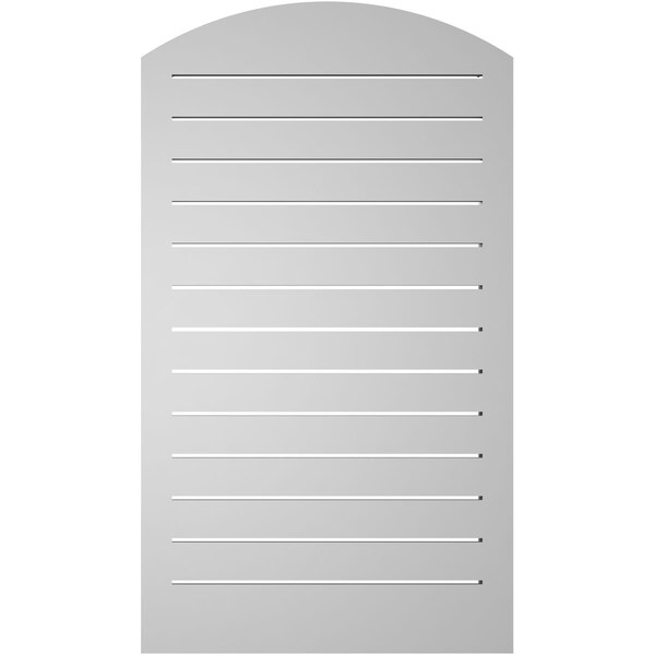 Ekena Millwork Arch Top Surface Mount PVC Gable Vent w/ 2"W x 2"P Brickmould Sill Frame, 24"W x 40"H - GVPAR24X4003SN