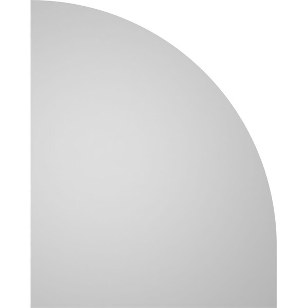 Ekena Millwork Quarter Round Top Left Surface Mount PVC Gable Vent w/ 2"W x 1-1/2"P Brickmould Frame, 32"W x 40"H - GVPQL32X4002SN