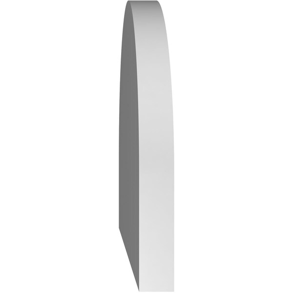 Ekena Millwork Round Top Surface Mount PVC Gable Vent w/ 2"W x 1-1/2"P Brickmould Frame, 18"W x 14"H - GVPRT18X1402SN