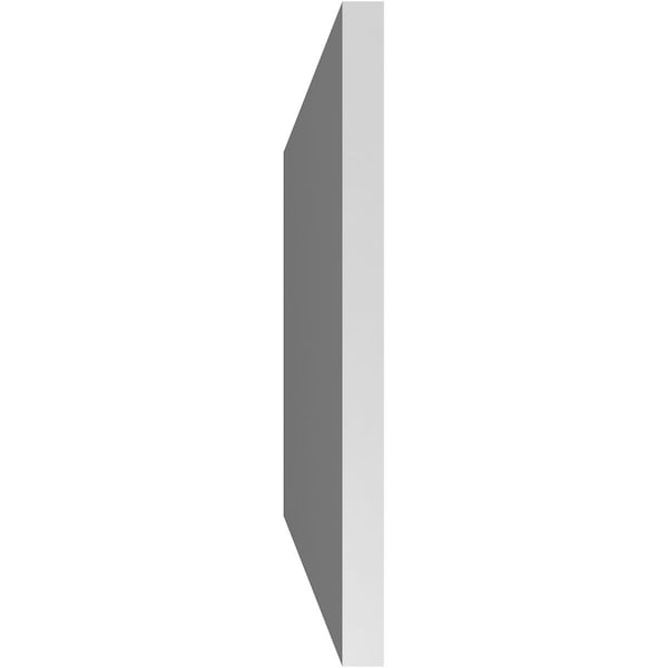 Ekena Millwork Vertical Surface Mount PVC Gable Vent: Non-Functional, w/3-1/2"W x 1"H, Standard Frame, 40"W x 16"H - GVPVE40X1601SN