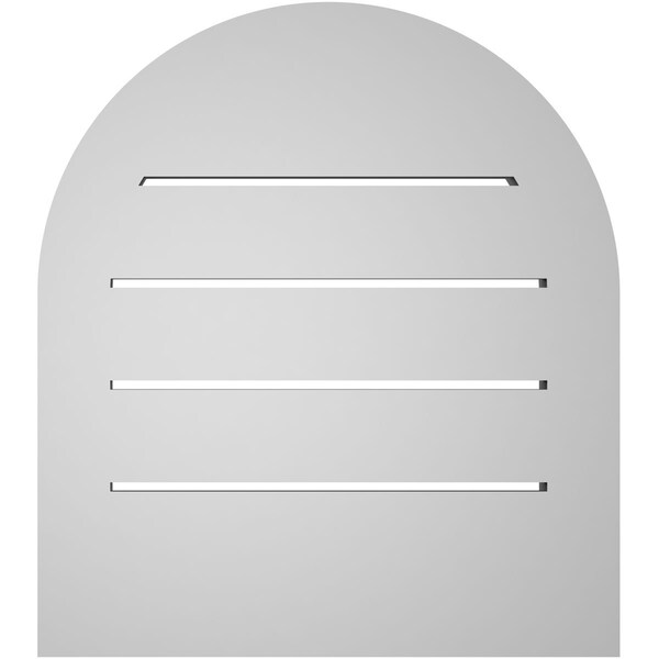Ekena Millwork Round Top Surface Mount PVC Gable Vent: Functional, w/ 2"W x 1-1/2"P Brickmould Frame, 16"W x 18"H - GVPRT16X1802SF