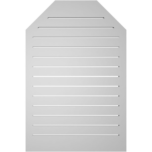 Ekena Millwork Octagonal Top Surface Mount PVC Gable Vent w/ 2"W x 2"P Brickmould Sill Frame, 28"W x 42"H - GVPOT28X4203SF